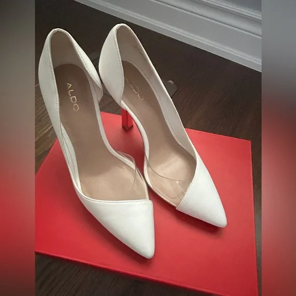 Aldo White Elegant Pointed-Toe Heels - Picture 7 of 7